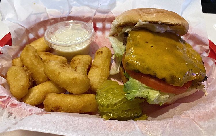 Cheeseburger with cheese curds